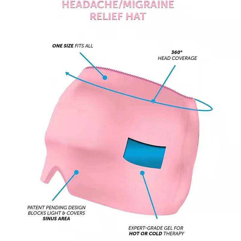 Kepurė malšinanti migrenos galvos skausmą Yogasuper, juoda цена и информация | Veido masažuokliai, valymo įrankiai | pigu.lt
