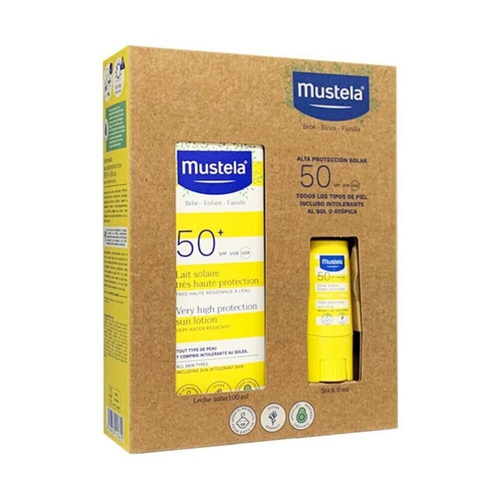 Rinkinys Mustela solar spf50: kremas nuo saulės, 100ml + pieštukas nuo saulės, 9g kaina ir informacija | Kremai nuo saulės | pigu.lt