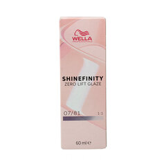 Plaukų dažai Wella Shinefinity Nº 07/81, 60 ml kaina ir informacija | Plaukų dažai | pigu.lt