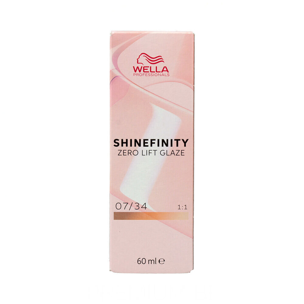 Plaukų dažai Wella Shinefinity Nº 07/34, 60 ml kaina ir informacija | Plaukų dažai | pigu.lt