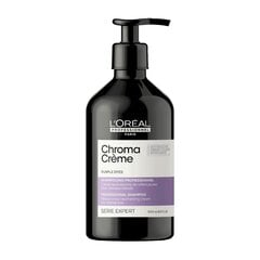 Šampūnas neutralizuojantis nepageidaujamus šiltus šviesių plaukų atspindžius L'Oréal Professionnel: Chroma Crème Shampoo Purple, 500 ml kaina ir informacija | Šampūnai | pigu.lt