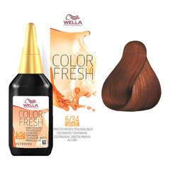 Pusiau ilgalaikiai plaukų dažai Color Fresh Wella 6/34, 75 ml kaina ir informacija | Plaukų dažai | pigu.lt