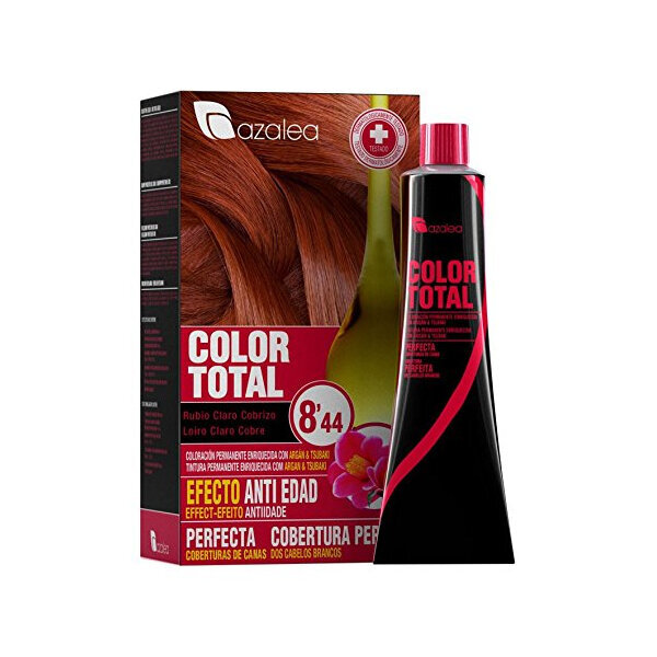 Plaukų dažai Azalea Color Total 8 44 Light Blond Hair Copper, 200 g kaina ir informacija | Plaukų dažai | pigu.lt