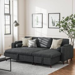 Sofa VASAGLE LCS801G01, tamsiai pilka kaina ir informacija | Sofos | pigu.lt