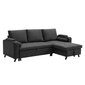 Sofa VASAGLE LCS801G01, tamsiai pilka kaina ir informacija | Sofos | pigu.lt