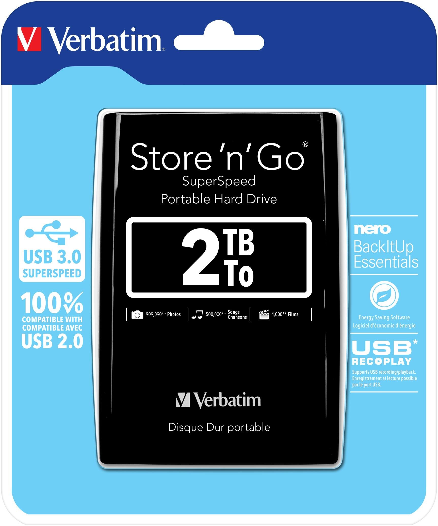 Verbatim Store 'n' Go 2,5'' 2 TB, USB 3.0