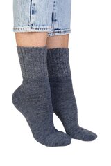 Тёплые блестящие носки синего цвета из шерсти альпака ALPAKAVILLASED цена и информация | Женские носки | pigu.lt