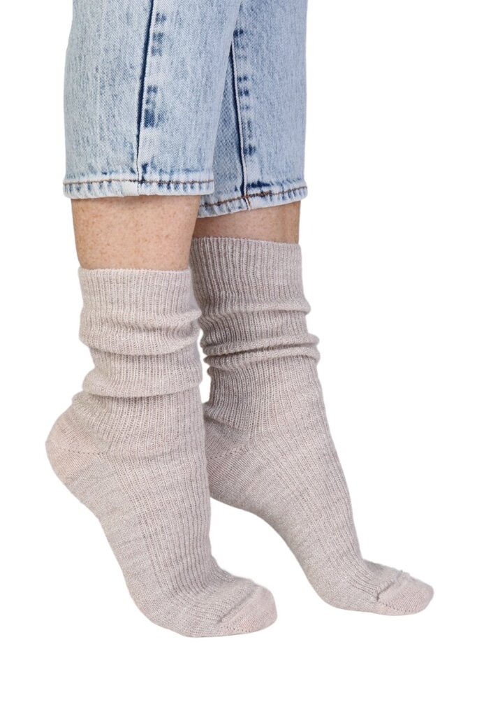 Kojinės moterims Alpaka Villased, rusvos kaina ir informacija | Moteriškos kojinės | pigu.lt