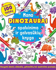 Mano dinozaurai. Spalvinimo ir galvosūkių knyga цена и информация | Книжки - раскраски | pigu.lt