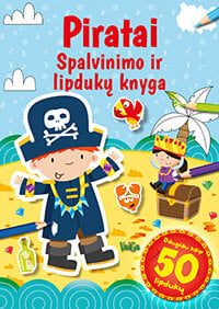 Piratai. Spalvinimo ir lipdukų knyga цена и информация | Книжки - раскраски | pigu.lt