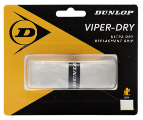 Намотка базовая для теннисной ракетки DUNLOP Viperdry белая 1 шт. цена и информация | Товары для большого тенниса | pigu.lt