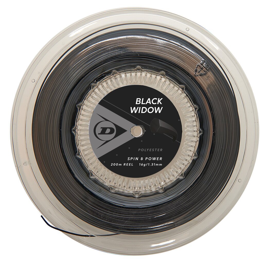 Stygos tenisui Dunlop Black Widow 1.31mm 200m kaina ir informacija | Lauko teniso prekės | pigu.lt