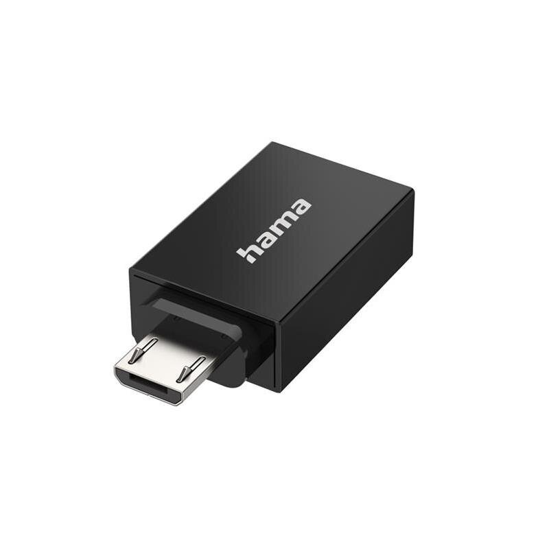 Hama USB micro->USB A kaina ir informacija | Adapteriai, USB šakotuvai | pigu.lt