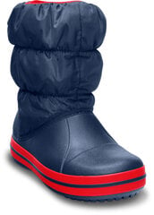 Crocs™ зимние сапоги Winter Puff Boot, Navy/Red цена и информация | Детские зимние сапожки | pigu.lt