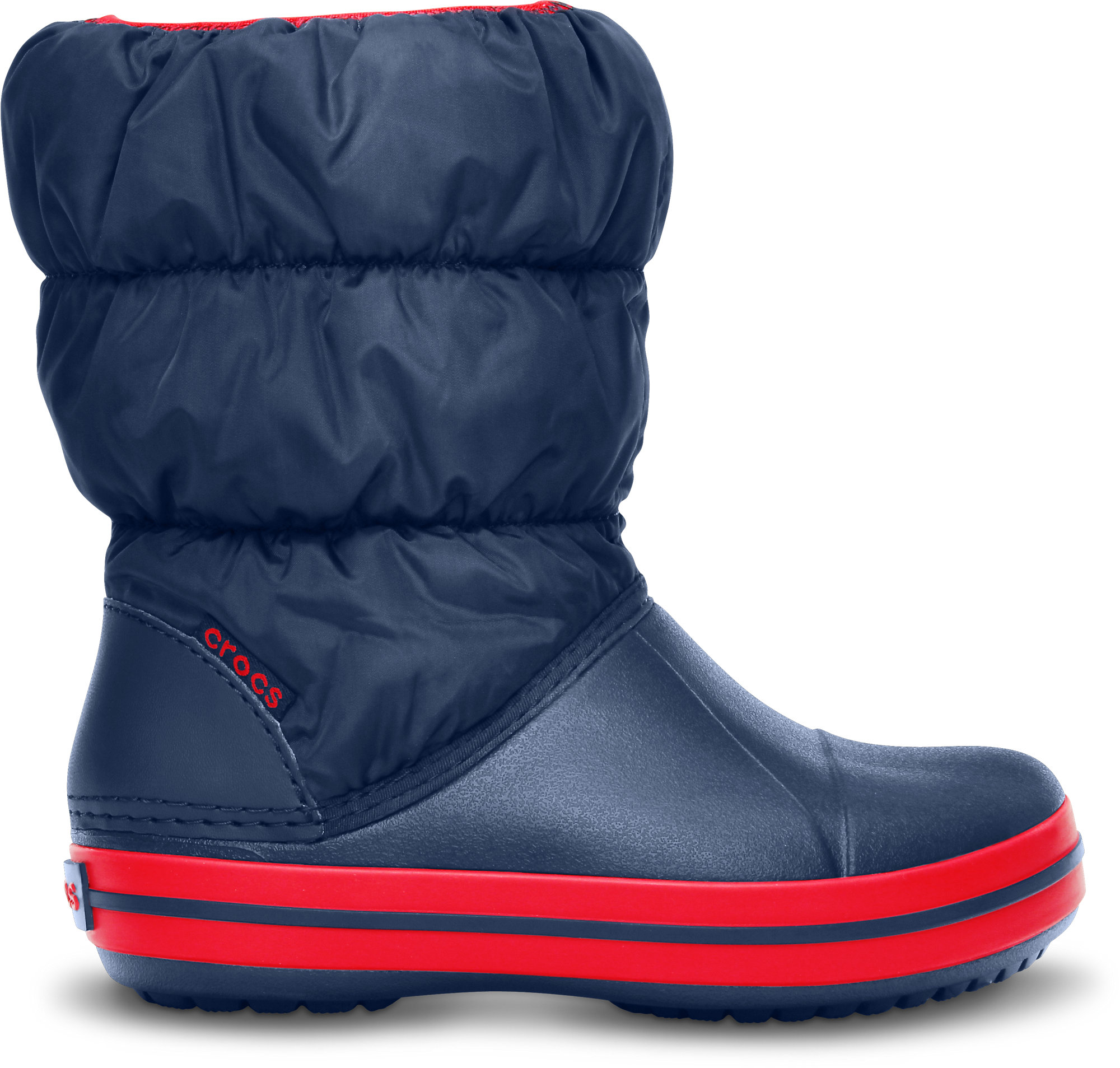 Crocs™ aulinukai žiemai Winter Puff Boot, Navy/Red kaina | pigu.lt