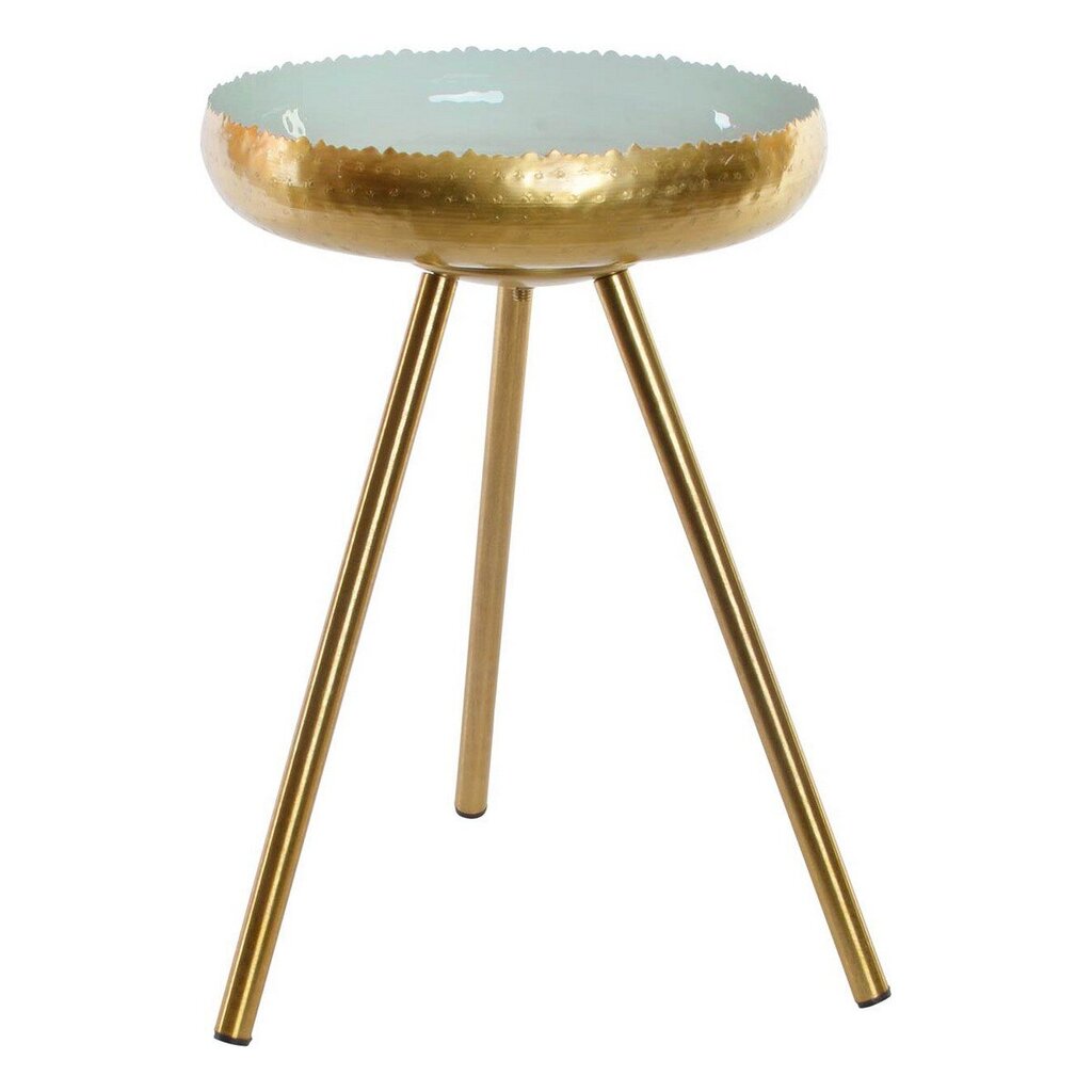 Šoninis staliukas DKD Home Decor, Metalas, (43 x 43 x 61 cm), mėlyna/auksinė spalva kaina ir informacija | Kavos staliukai | pigu.lt