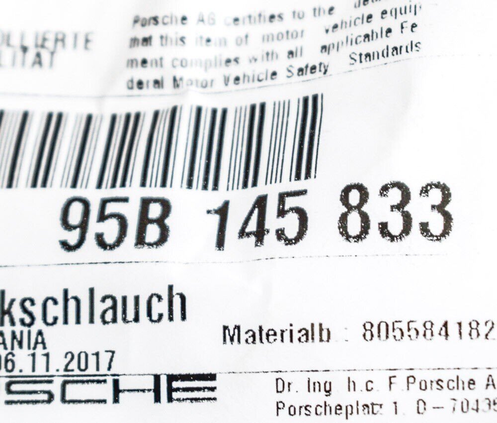 Kairysis tarpinio aušintuvo slėgio vamzdis Porsche 95B145833, 1 vnt. kaina ir informacija | Auto reikmenys | pigu.lt