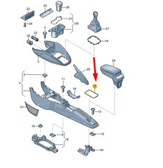 Audi A1 8X Centrinės konsolės guminis įdėklas juodas originalus 8X0863416 kaina ir informacija | Auto reikmenys | pigu.lt