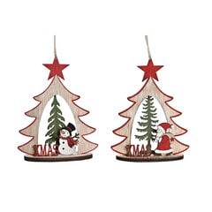 Kalėdų papuošalai DKD Home Decor Medžio (2 vnt.) (14 x 6 x 18 cm) kaina ir informacija | Kalėdinės dekoracijos | pigu.lt