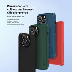 Nillkin Super Frosted PRO Back Cover skirtas Apple iPhone 14 Pro Max, mėlynas kaina ir informacija | Telefono dėklai | pigu.lt