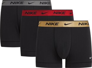 Мужские боксеры Nike EVERYDAY COTTON STRETCH TRUNK 3 шт, черные цена и информация | Трусы | pigu.lt