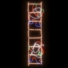 Kalėdinė dekoracija Kalėdų senelis ant kopėčių su 552 LED цена и информация | Гирлянды | pigu.lt