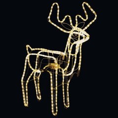 Sulankstoma Kalėdinė dekoracija Elnias su 192 šiltomis LED kaina ir informacija | Kalėdinės dekoracijos | pigu.lt