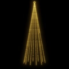 Kalėdų eglutė su kuoliuku, 500cm, 732 šiltos baltos spalvos LED kaina ir informacija | Kalėdinės dekoracijos | pigu.lt