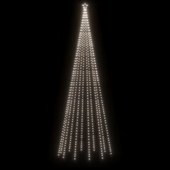 Kalėdų eglutė su kuoliuku, 500cm, 732 šaltos baltos spalvos LED kaina ir informacija | Kalėdinės dekoracijos | pigu.lt