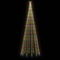 Kalėdų eglutė su kuoliuku, 500cm, 732 įvairių spalvų LED kaina ir informacija | Kalėdinės dekoracijos | pigu.lt