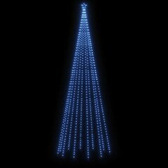 Kalėdų eglutė su kuoliuku, 500cm, 732 mėlynos spalvos LED kaina ir informacija | Kalėdinės dekoracijos | pigu.lt