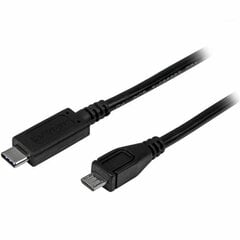 Адаптер USB C—Micro USB 2.0 Startech USB2CUB1M            USB C Чёрный цена и информация | Кабели для телефонов | pigu.lt