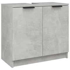 Vonios spintelė, Apdirbta mediena, 64,5x33,5x59cm, betono pilka цена и информация | Шкафчики для ванной | pigu.lt