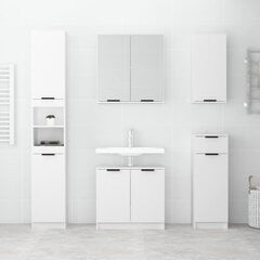 Veidrodinė vonios spintelė, balta, 64x20x67cm цена и информация | Шкафчики для ванной | pigu.lt