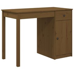 Rašomasis stalas, medaus rudas, 100x50x75cm, pušies masyvas kaina ir informacija | Kompiuteriniai, rašomieji stalai | pigu.lt
