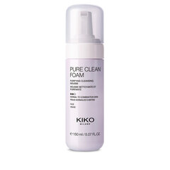 Моющий и очищающий мусс для лица Kiko Milano Pure Clean Foam, 150мл цена и информация | Средства для очищения лица | pigu.lt