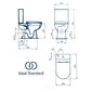 Unitazas EXACTO IdealStandard, be krašto, išleidimo anga apačioje, 4/2,5 l su Soft Close dangteliu цена и информация | Klozetai | pigu.lt