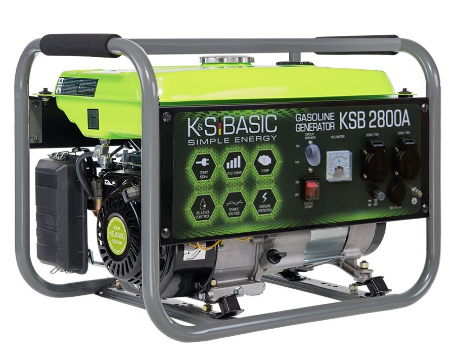 Benzininis elektros generatorius Konner&Sohnen KSB 2800A kaina ir informacija | Elektros generatoriai | pigu.lt