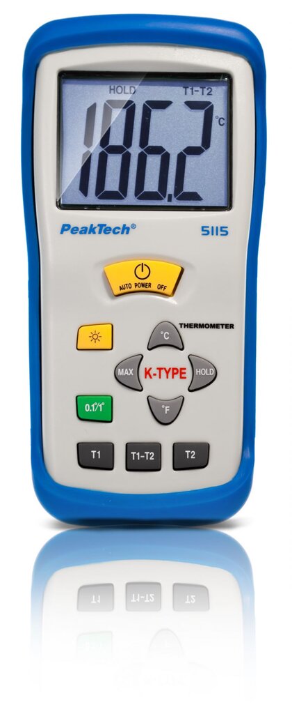 Skaitmeninis termometras K tipo PeakTech® P 5115, -50 ... +1300 °C цена и информация | Meteorologinės stotelės, termometrai | pigu.lt