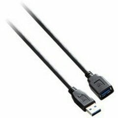 USB-кабель V7 V7E2USB3EXT-03M      USB A Чёрный цена и информация | Кабели для телефонов | pigu.lt