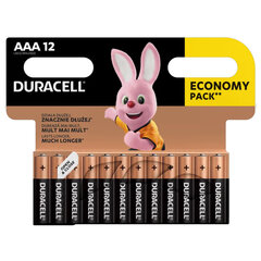 Батарейки Duracell AAA, LR03, 12 шт. цена и информация | Батарейки | pigu.lt