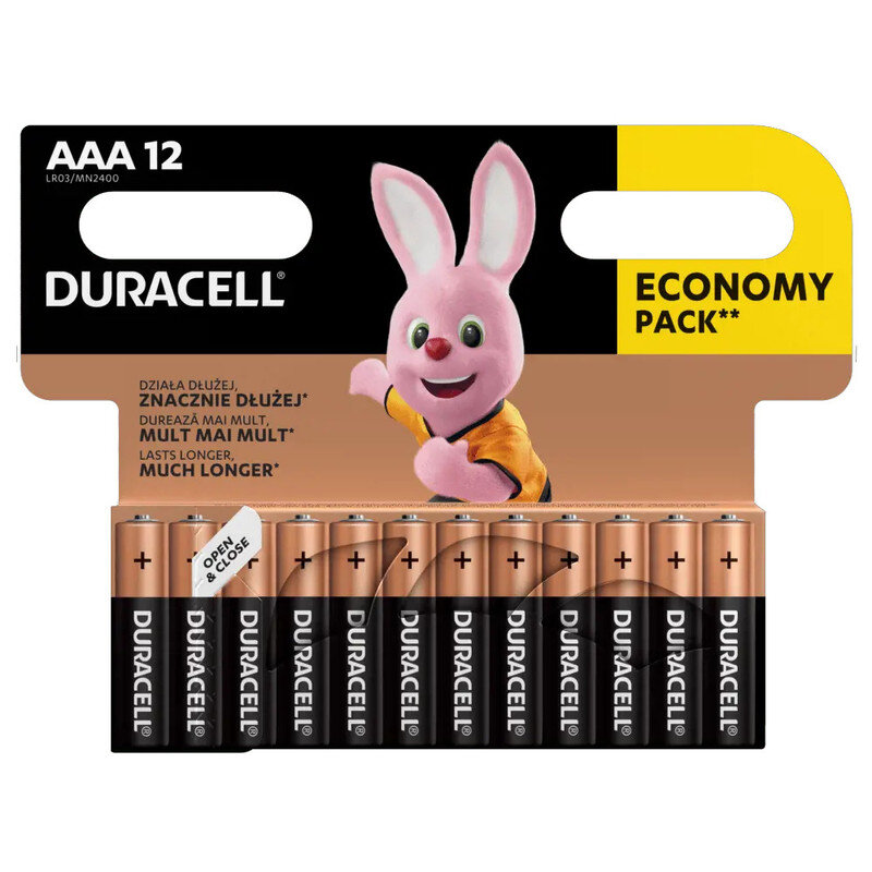 Baterijos Duracell AAA, LR03, 12vnt. kaina ir informacija | Elementai | pigu.lt