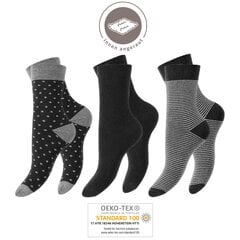 Термические женские махровые носки Footstar Thermo 60003, черные (3 пары) цена и информация | Женские носки | pigu.lt