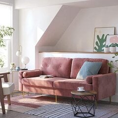 VASAGLE LCS001P01 3 vietų sofa, rožinė kaina ir informacija | Sofos | pigu.lt