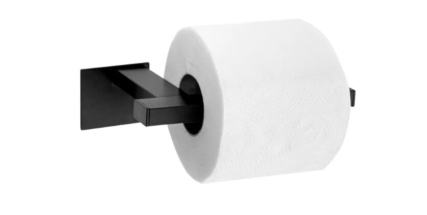 Tualetinio popieriaus laikiklis matinis juodas 392599 kaina ir informacija | Vonios kambario aksesuarai | pigu.lt