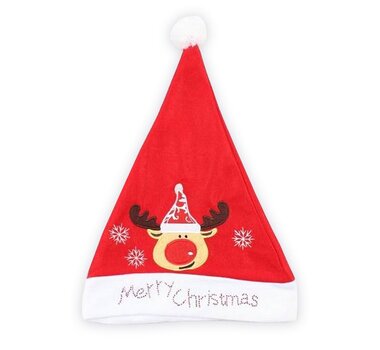 Nykštukinė kepurė "Happy Reindeer",apimtis 56 cm, aukštis 40 cm (NW-CWRE) 7431 kaina ir informacija | Kalėdinės dekoracijos | pigu.lt