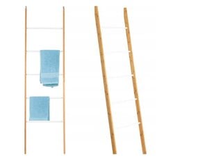 Bambuko kopėčių lentynos aukštis 186 cm цена и информация | Аксессуары для ванной комнаты | pigu.lt