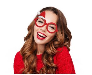 Karnavaliniai akiniai "Santa Hat" (ŠV-OCMI) 2172 kaina ir informacija | Kalėdinės dekoracijos | pigu.lt