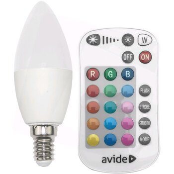 Светодиодная лампа Avid Smart 4.9W RGB+W E14 с дистанционным управлением цена и информация | Электрические лампы | pigu.lt
