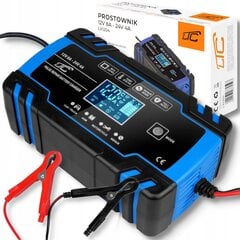 Automatinis baterijų įkroviklis, 12V, 24V LCD kaina ir informacija | Akumuliatorių krovikliai | pigu.lt